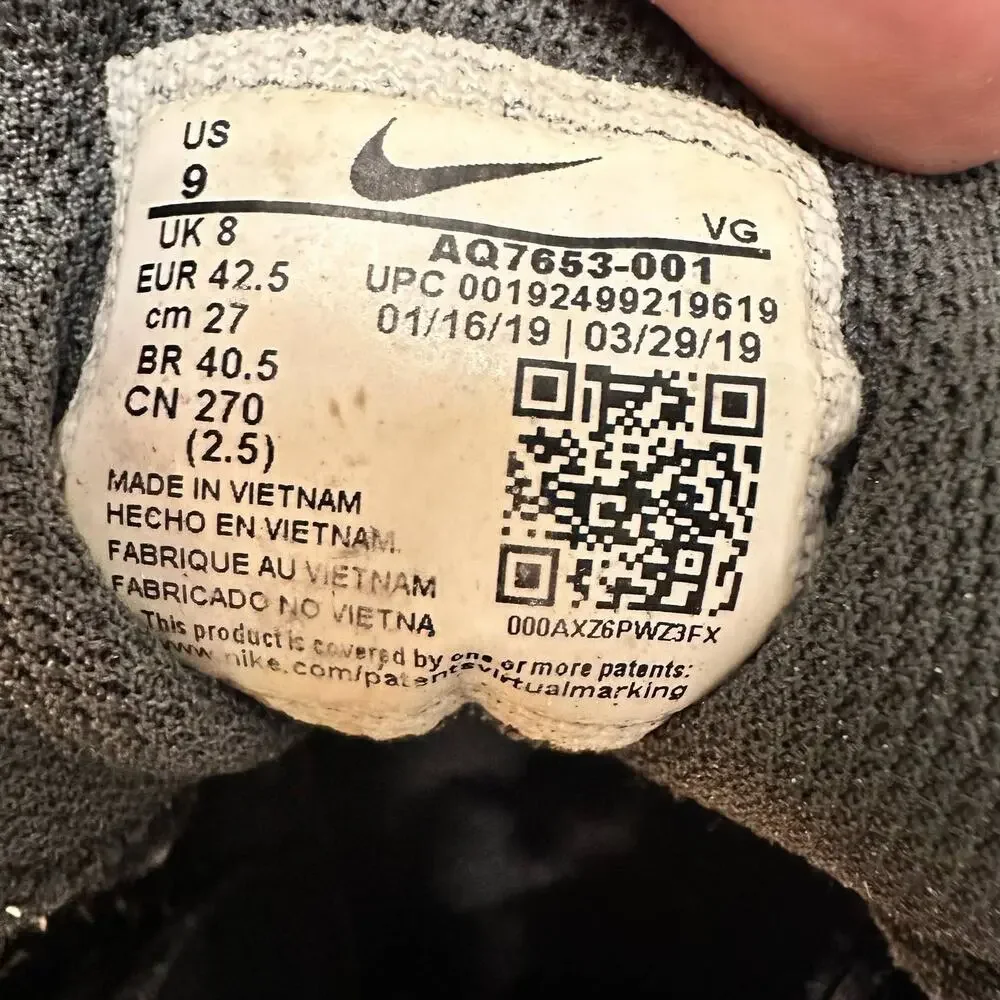 Well Worn Nike Alpha Menace 2 Shark 'Black White' AQ7653-001